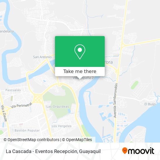 Mapa de La Cascada - Eventos Recepción