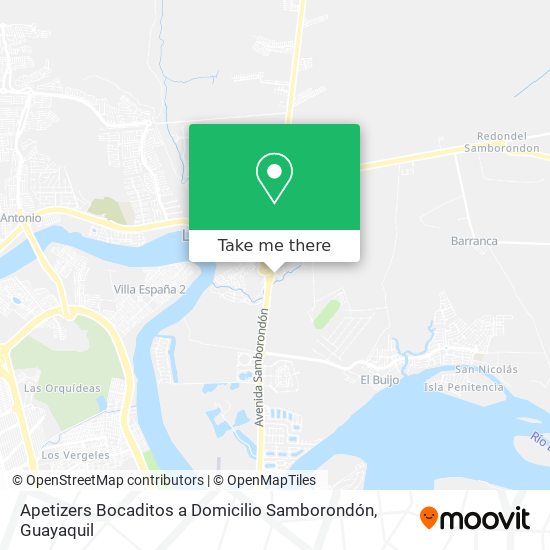 Mapa de Apetizers Bocaditos a Domicilio Samborondón