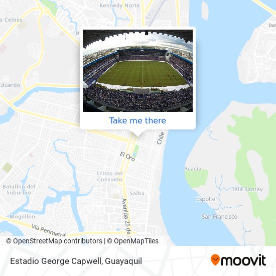 Estadio George Capwell map