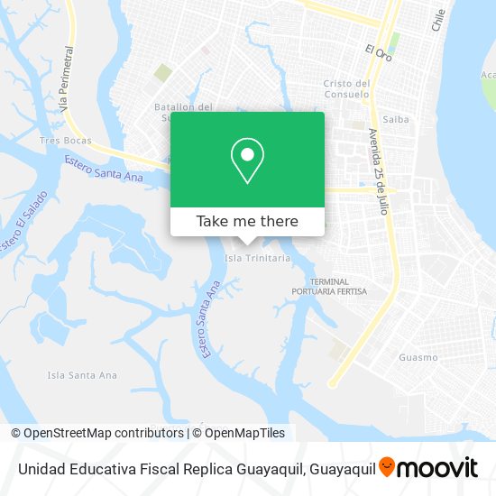 Mapa de Unidad Educativa Fiscal Replica Guayaquil