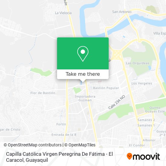 Capilla Católica Virgen Peregrina De Fátima - El Caracol map