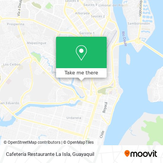 Mapa de Cafetería Restaurante La Isla