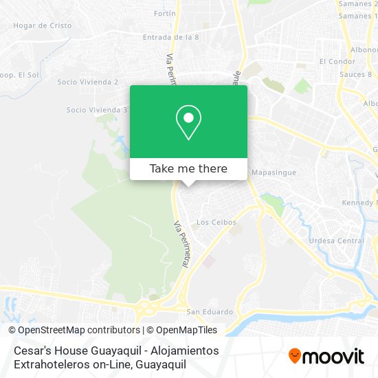 Cesar's House Guayaquil - Alojamientos Extrahoteleros on-Line map