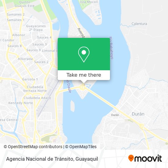 Agencia Nacional de Tránsito map