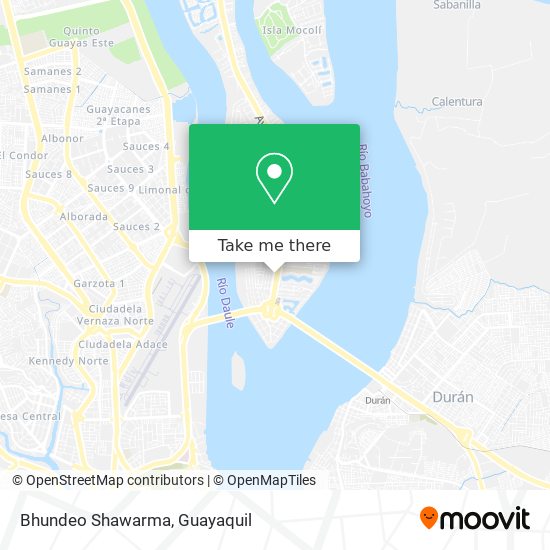 Bhundeo Shawarma map