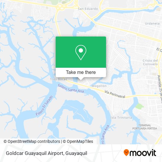 Goldcar Guayaquil Airport map