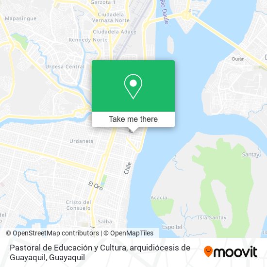 Pastoral de Educación y Cultura, arquidiócesis de Guayaquil map