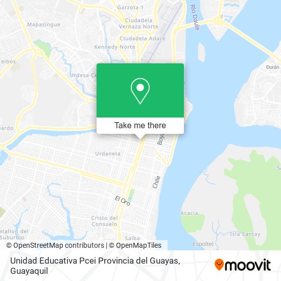 Mapa de Unidad Educativa Pcei Provincia del Guayas