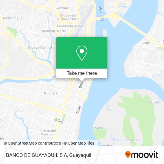 BANCO DE GUAYAQUIL S A map