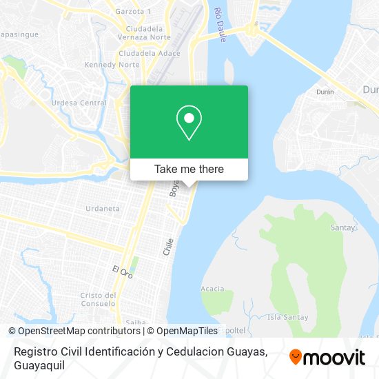 Registro Civil Identificación y Cedulacion Guayas map