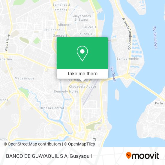 BANCO DE GUAYAQUIL S A map