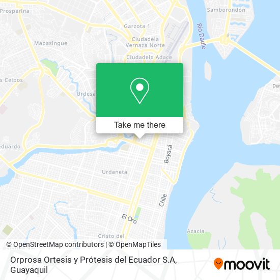 Orprosa Ortesis y Prótesis del Ecuador S.A map