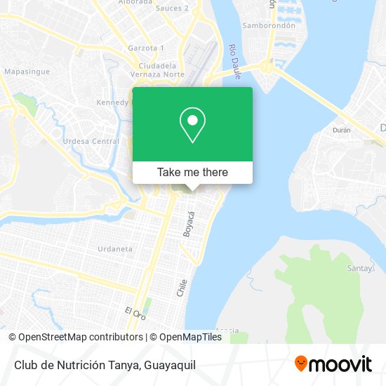 Mapa de Club de Nutrición Tanya