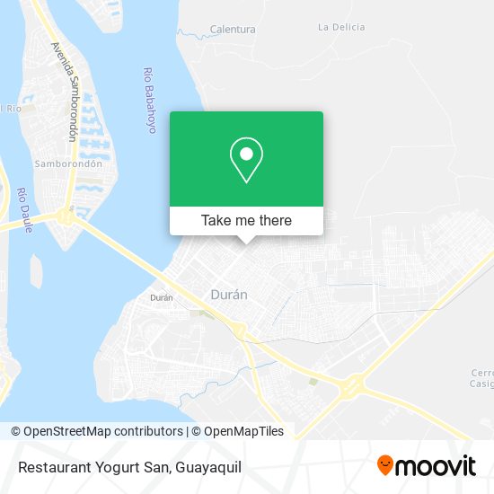 Mapa de Restaurant Yogurt San