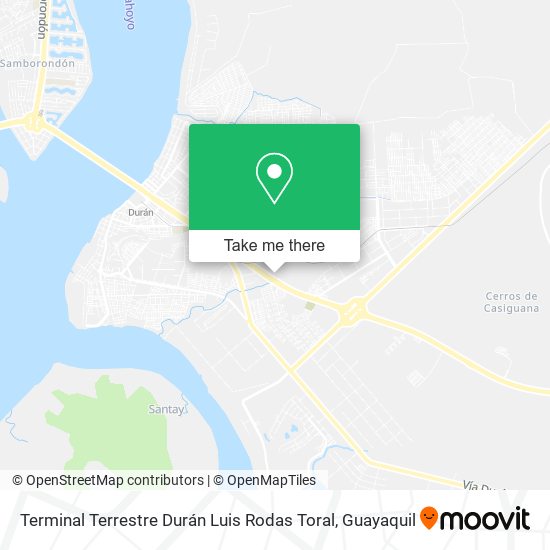 Mapa de Terminal Terrestre Durán Luis Rodas Toral