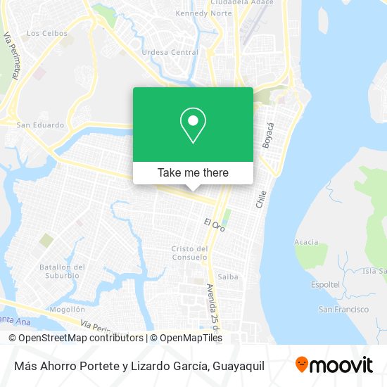 Más Ahorro Portete y Lizardo García map