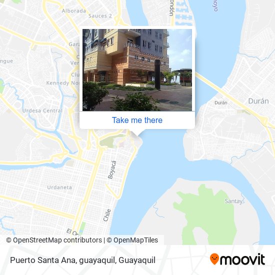 Mapa de Puerto Santa Ana, guayaquil