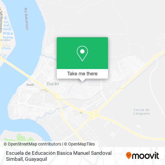 Mapa de Escuela de Educación Basica Manuel Sandoval Simball