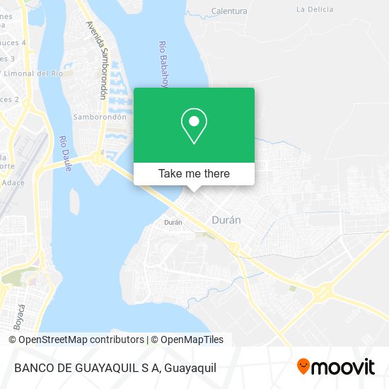 BANCO DE GUAYAQUIL S A map