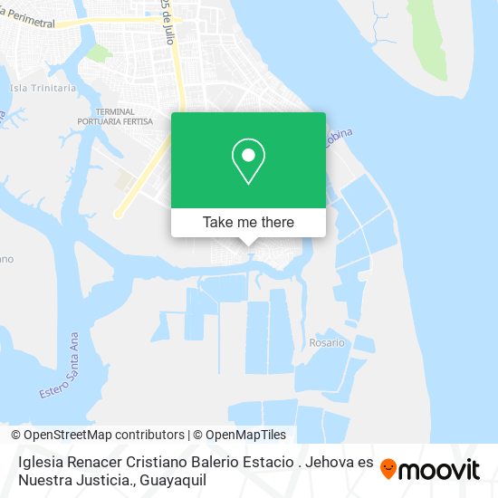 Iglesia Renacer Cristiano Balerio Estacio . Jehova es Nuestra Justicia. map