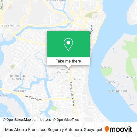 Más Ahorro Francisco Segura y Antepara map