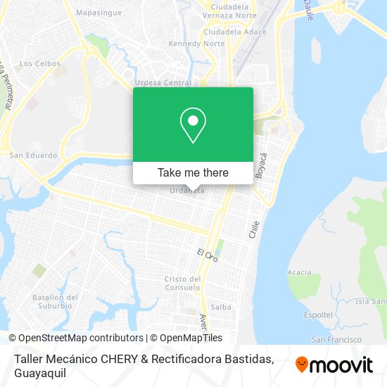 Mapa de Taller Mecánico CHERY & Rectificadora Bastidas