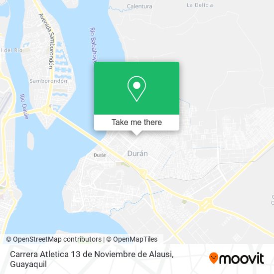 Carrera Atletica 13 de Noviembre de Alausi map