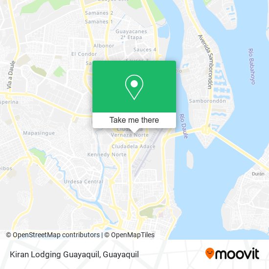 Mapa de Kiran Lodging Guayaquil