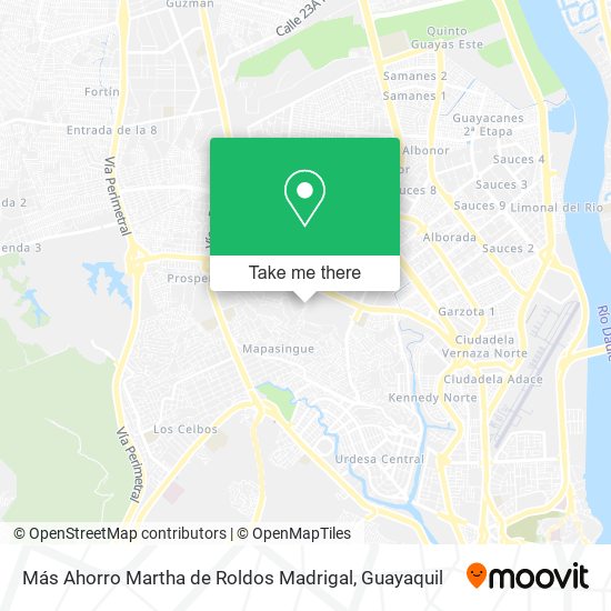 Más Ahorro Martha de Roldos Madrigal map