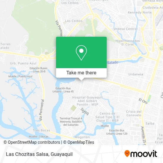 Las Chozitas Salsa map
