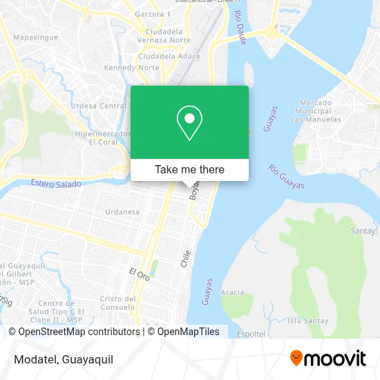Modatel map