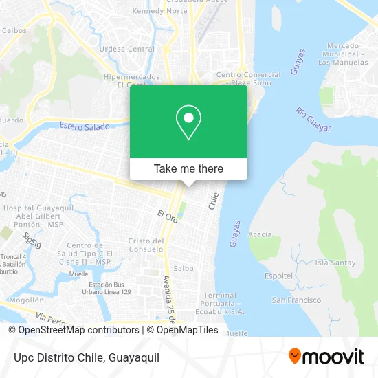 Upc Distrito Chile map