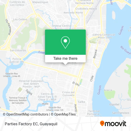Parties Factory EC map