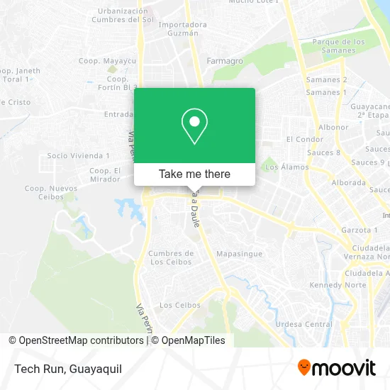 Tech Run map