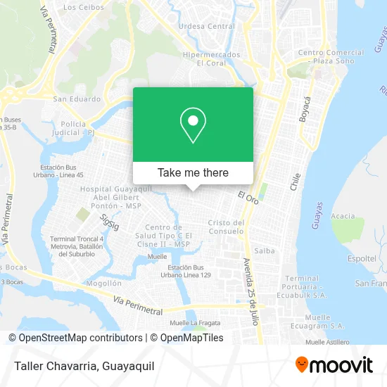 Taller Chavarria map