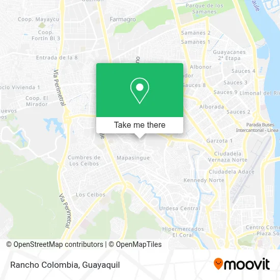 Rancho Colombia map