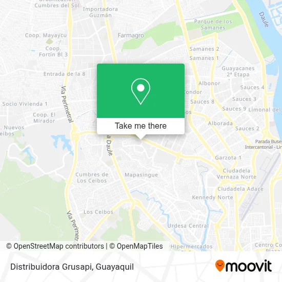 Distribuidora Grusapi map