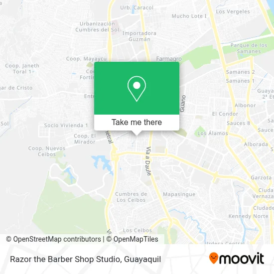 Razor the Barber Shop Studio map