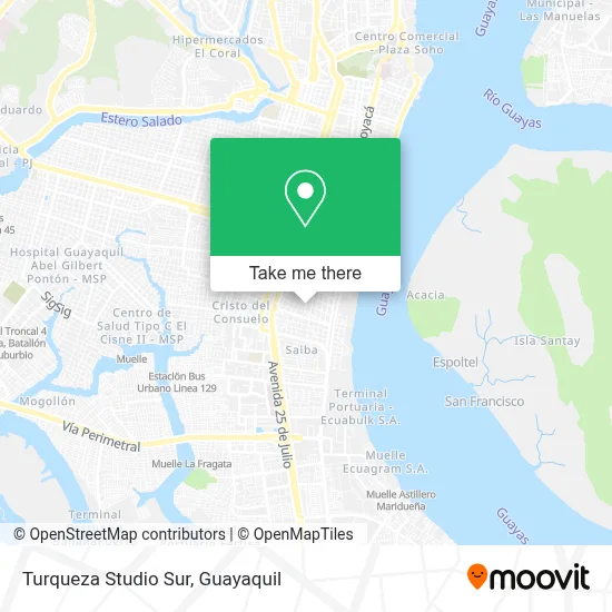 Turqueza Studio Sur map