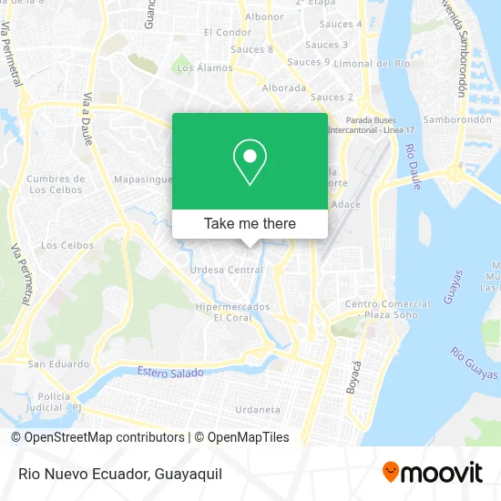 Rio Nuevo Ecuador map