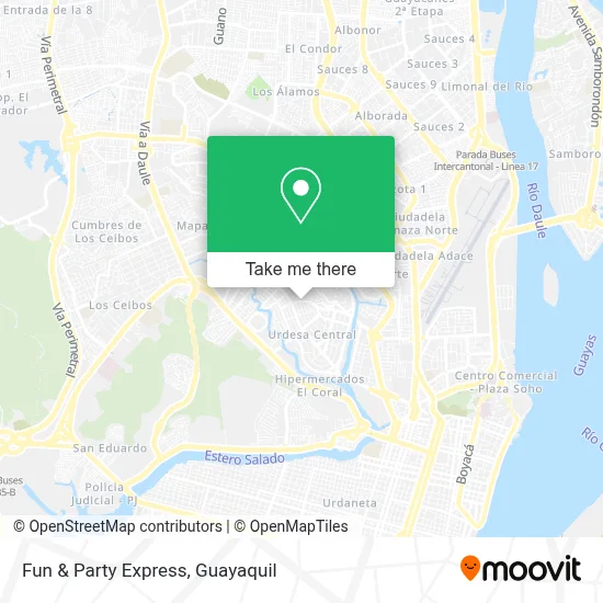 Fun & Party Express map