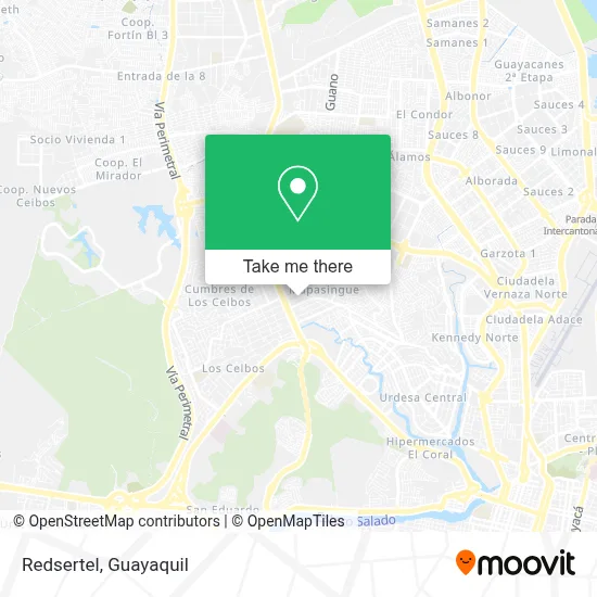 Redsertel map