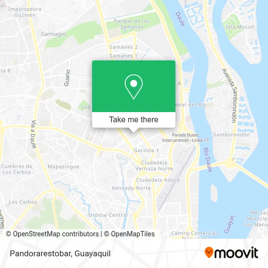 Pandorarestobar map