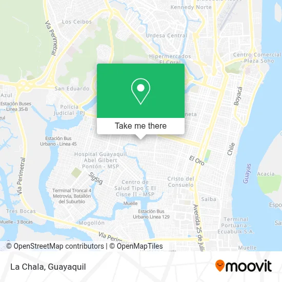 La Chala map
