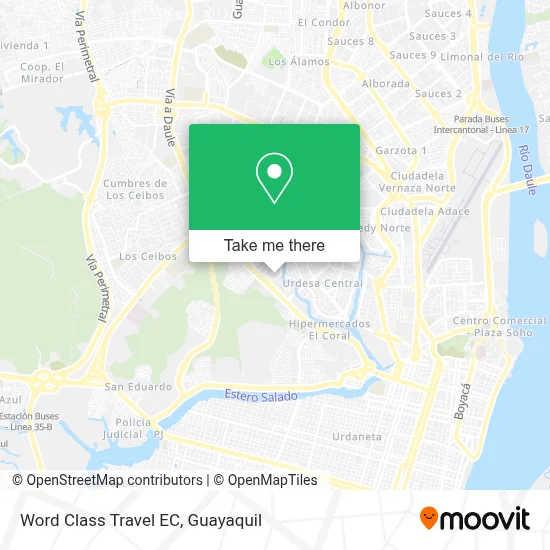 Word Class Travel EC map