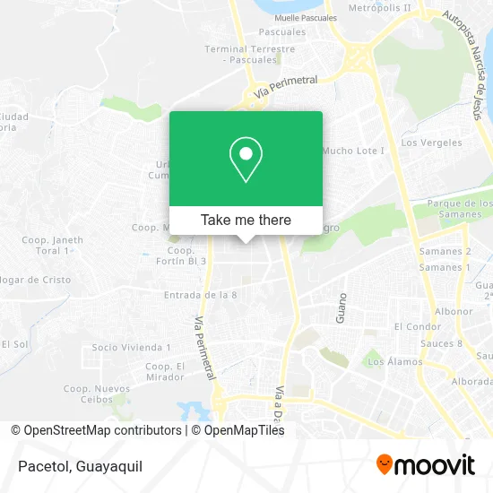 Pacetol map