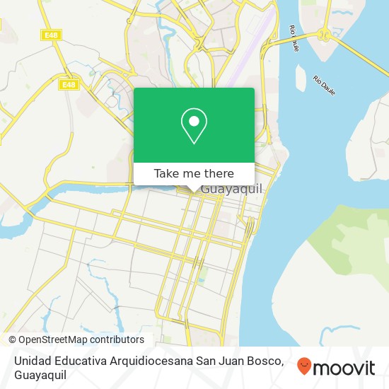 Mapa de Unidad Educativa Arquidiocesana San Juan Bosco