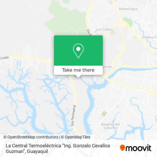 Mapa de La Central Termoeléctrica “Ing. Gonzalo Cevallos Guzman”