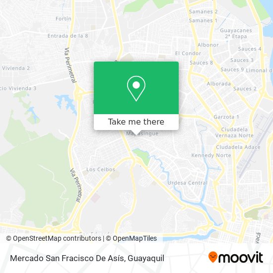 Mapa de Mercado San Fracisco De Asís