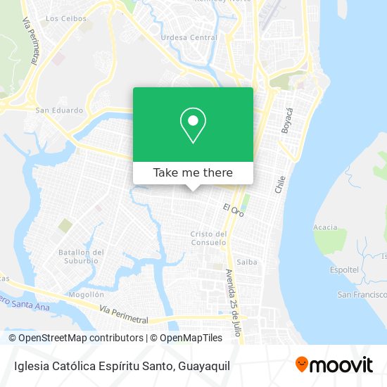 Mapa de Iglesia Católica Espíritu Santo